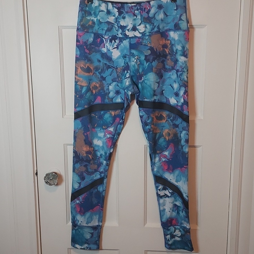 Reflex Floral Leggings with Mesh Details